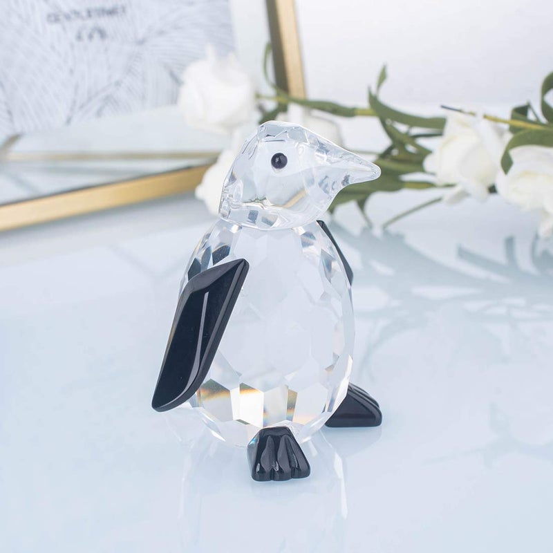 LONGWIN Crytal Cute Penguin Figurines of Glass Collectible Animal Figurines Desk Decoration Ornaments - Image 3